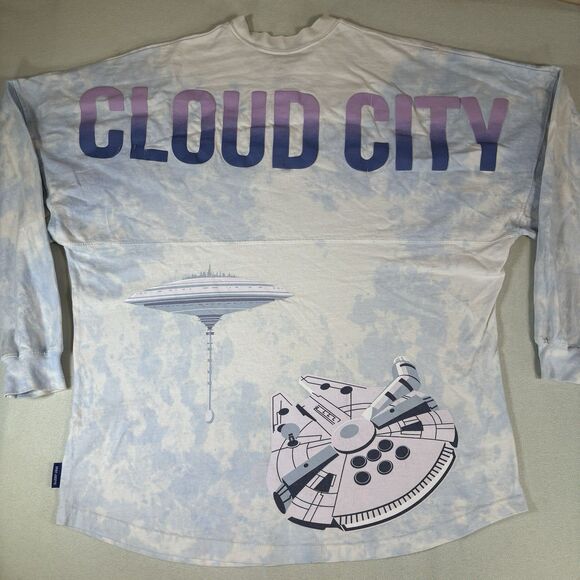 Disney Star Wars Cloud City Spirit Jersey Adult Sz Large Blue Tie Dye 3D Graphic - Picture 1 of 10